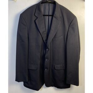 Stafford Suit Jacket 48L Navy Blue 3 Button Blazer
